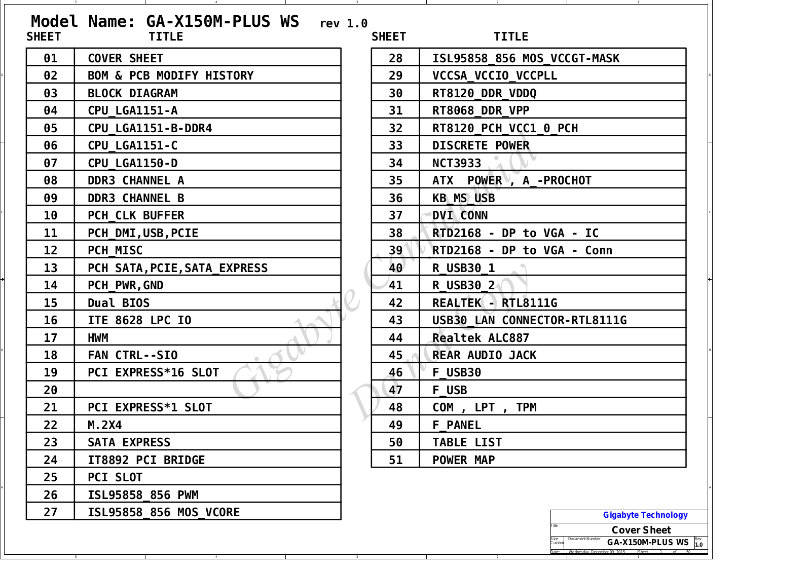 Gigabyte GA-X150M-PLUS WS REV 1.0 Schematic