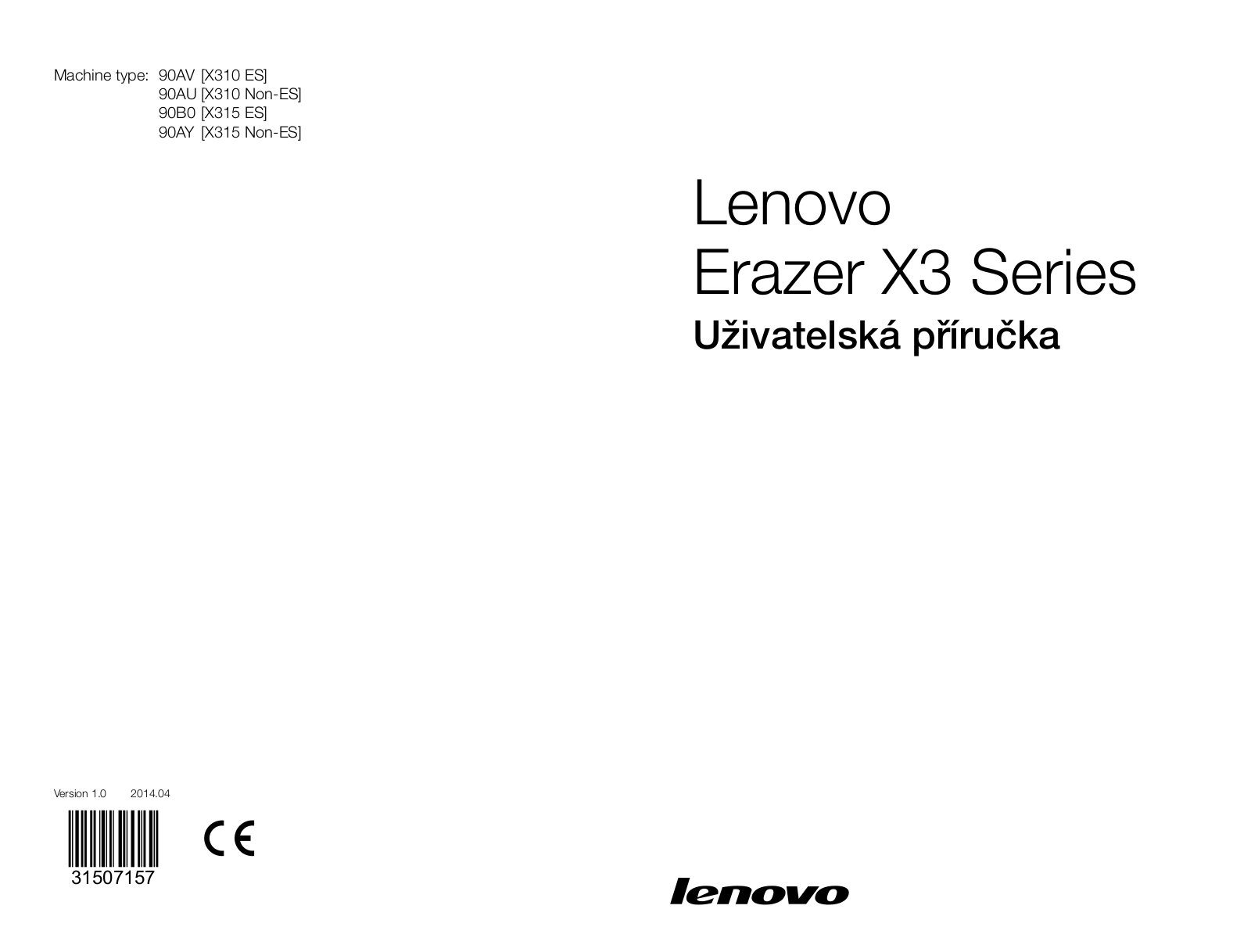 Lenovo Erazer X310, Erazer X315 User Guide