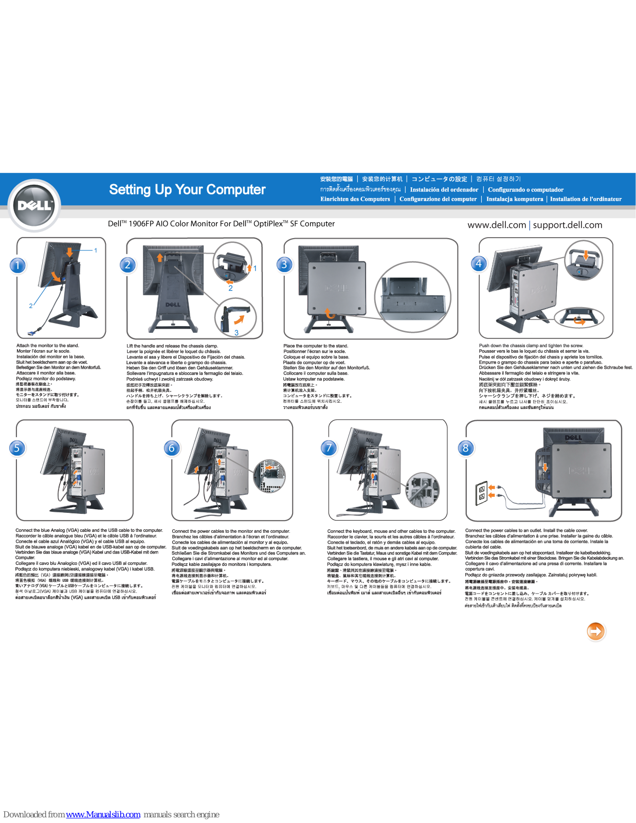 Dell OPTIPLEX 1906FP, OPTIPLEX SF, 1906FP AIO Setting Up