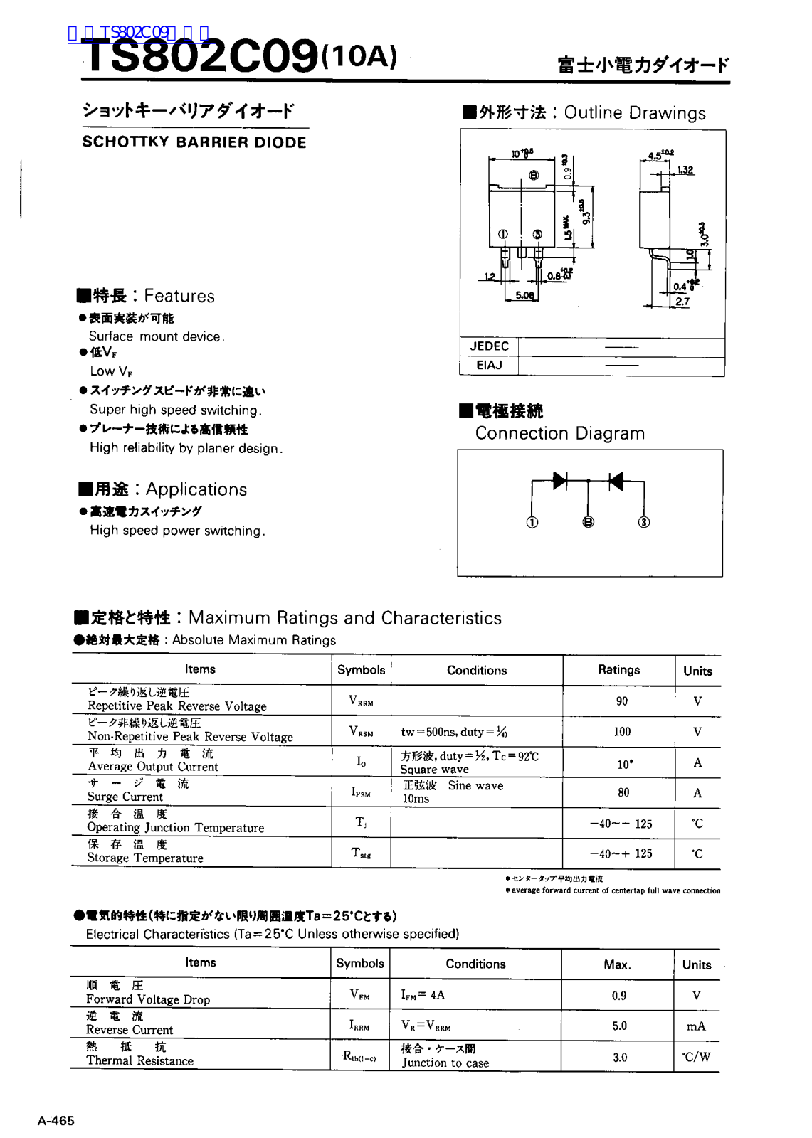 Fuji Electric TS802C09 Service Manual