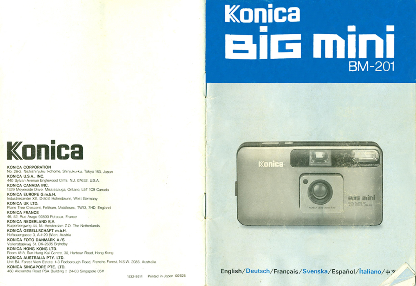 Minolta BM-201 Owner's Guide