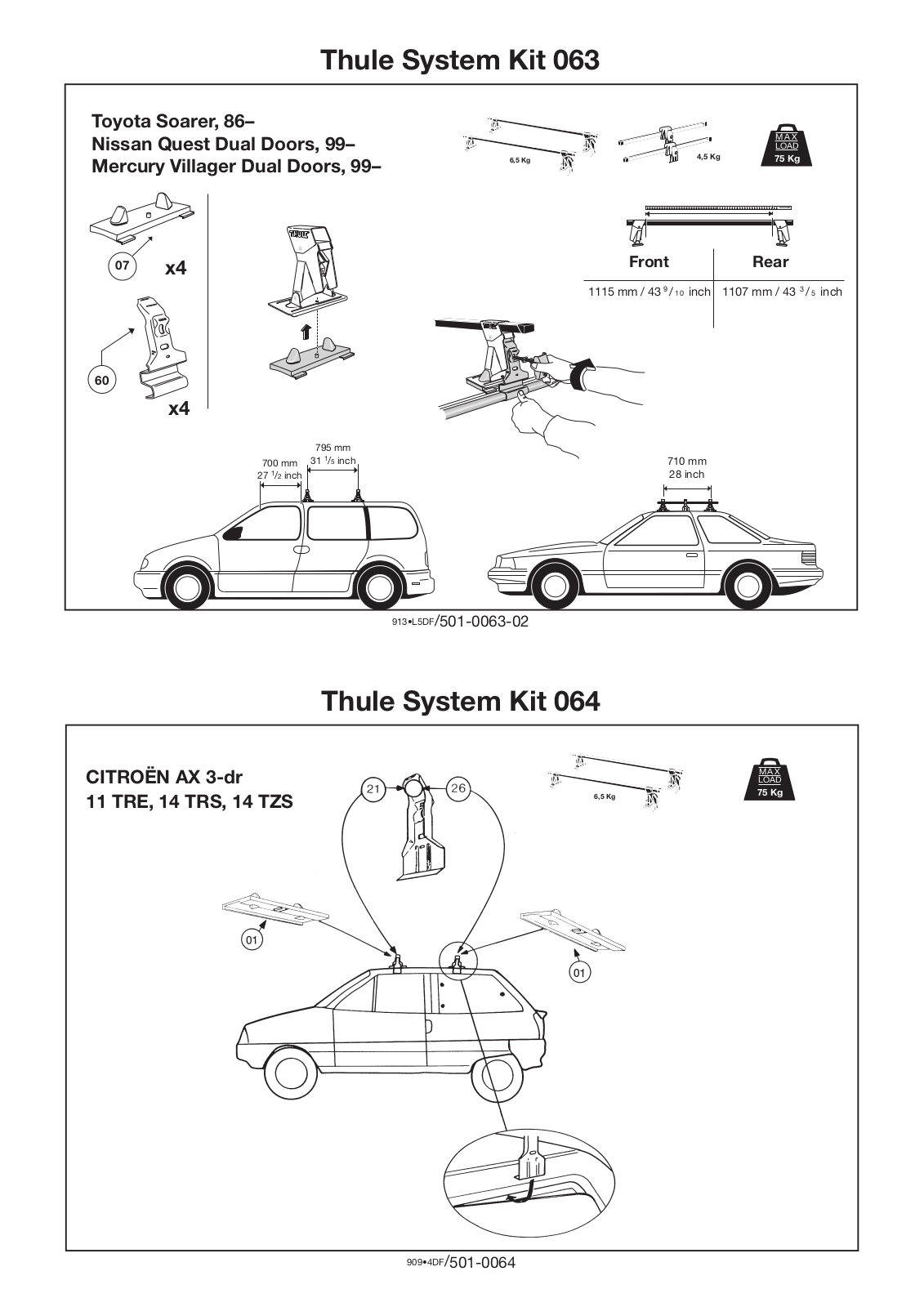 Thule 63 User Manual