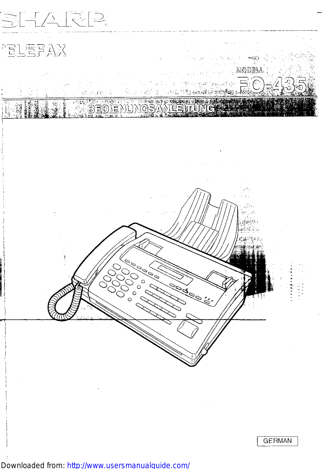 SHARP FO-435 User Manual