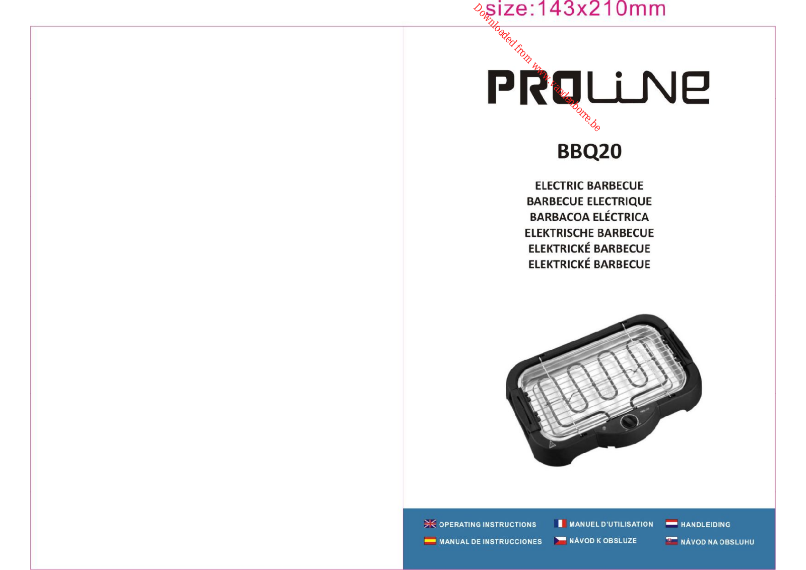 PROLINE BBQ20 User Manual