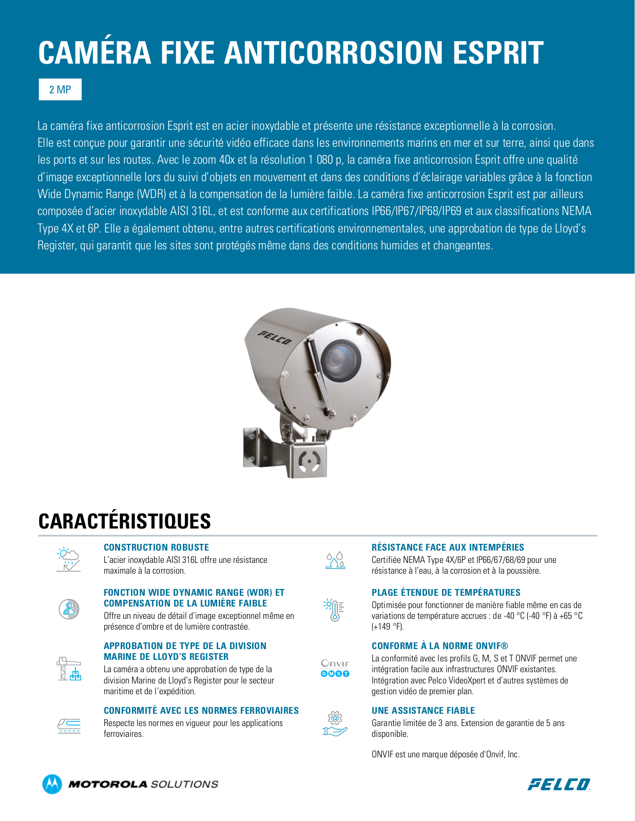 Pelco ESCE1-2X40-RLU, ESCE1-4X36-RLU, ESCE1-8X36-RLU specification sheets