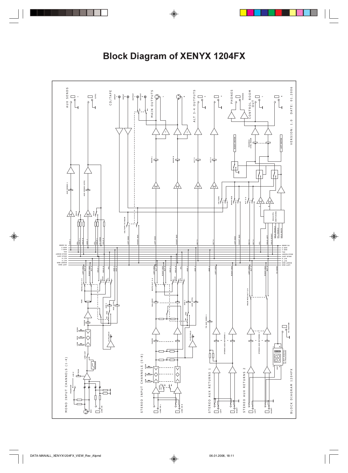 Behringer XENYX 1204FX View Sheet