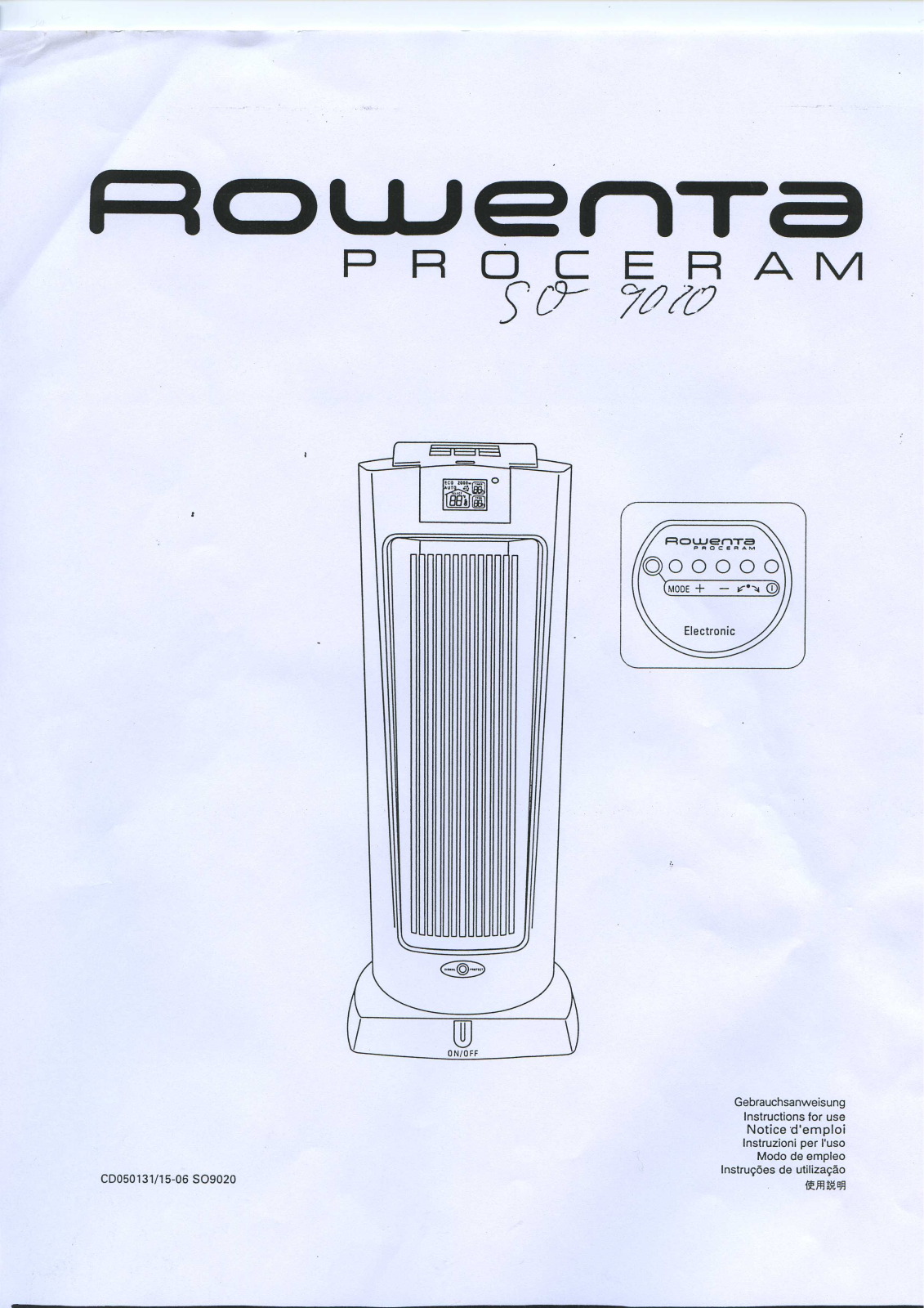 ROWENTA SO 9020 User Manual