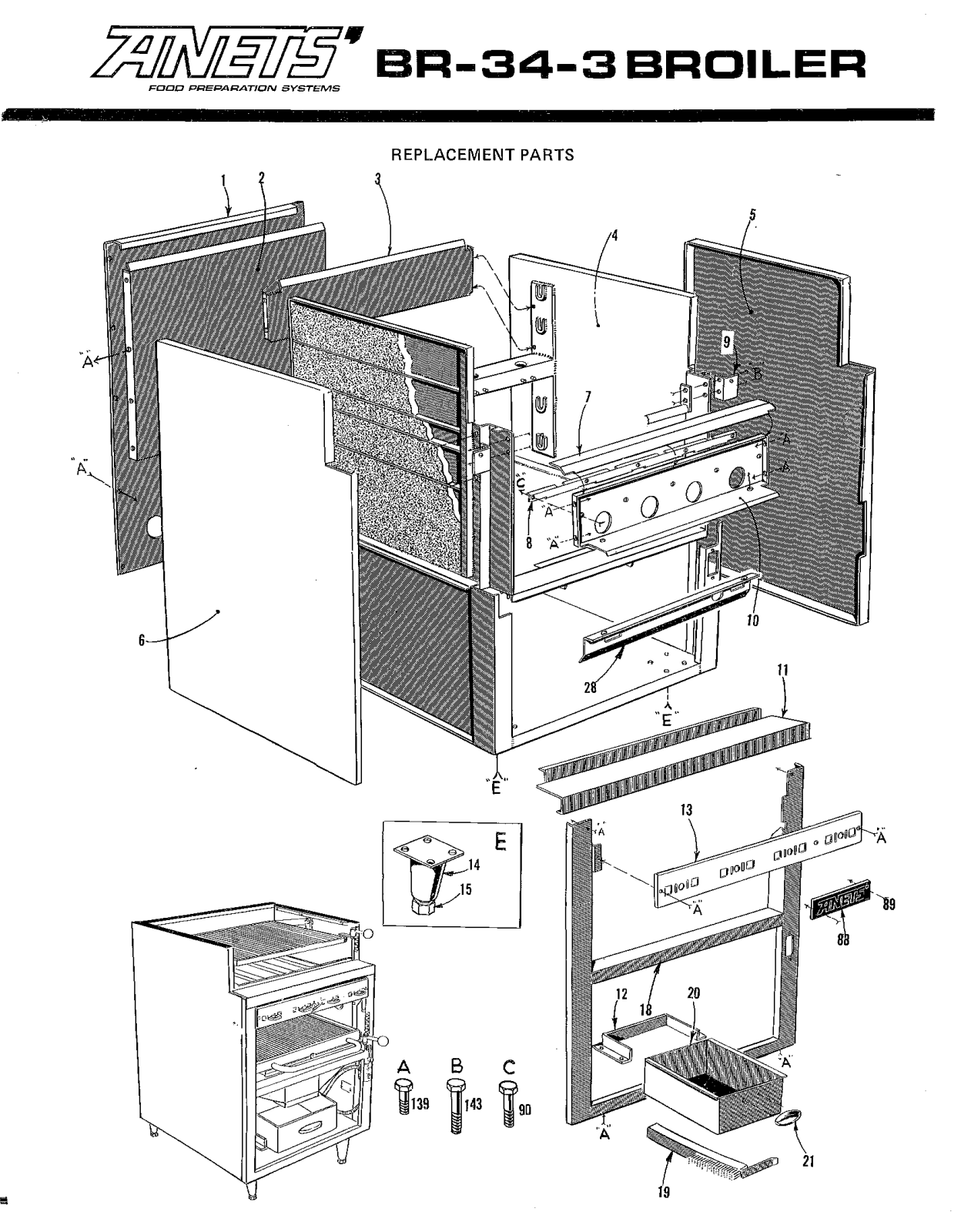 Anets BR-34-3 Parts List