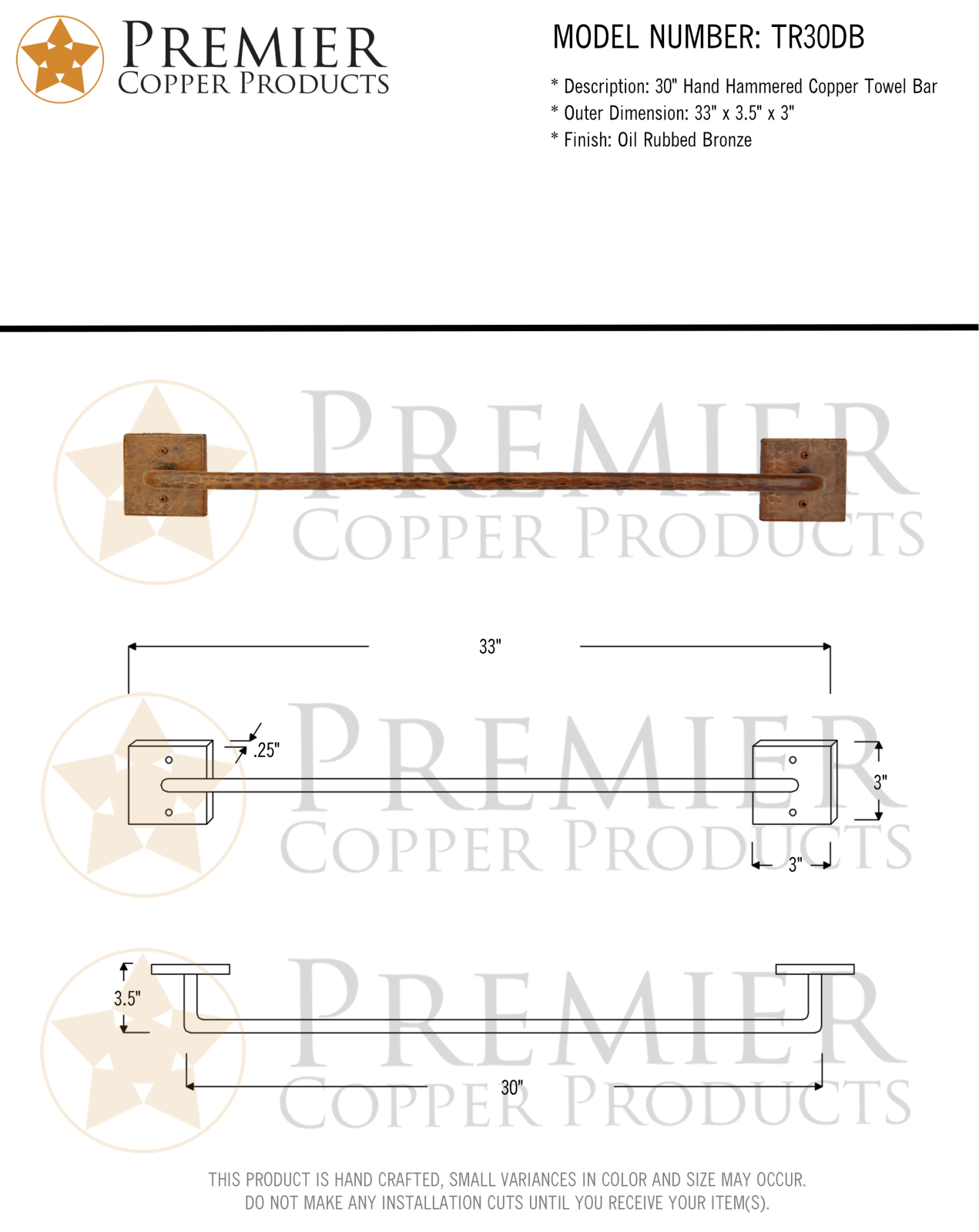 Premier Copper Products IER1342 Specifications - ManualMachine.com