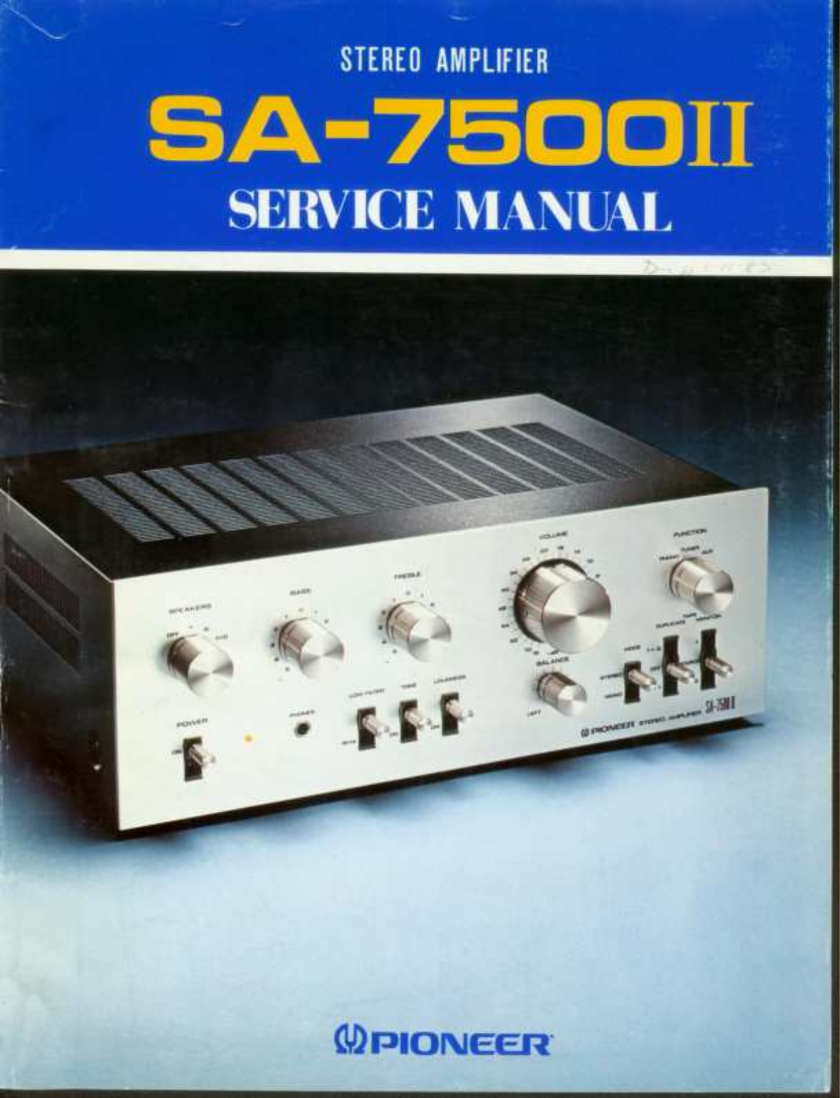 Pioneer SA-7500-II Service Manual