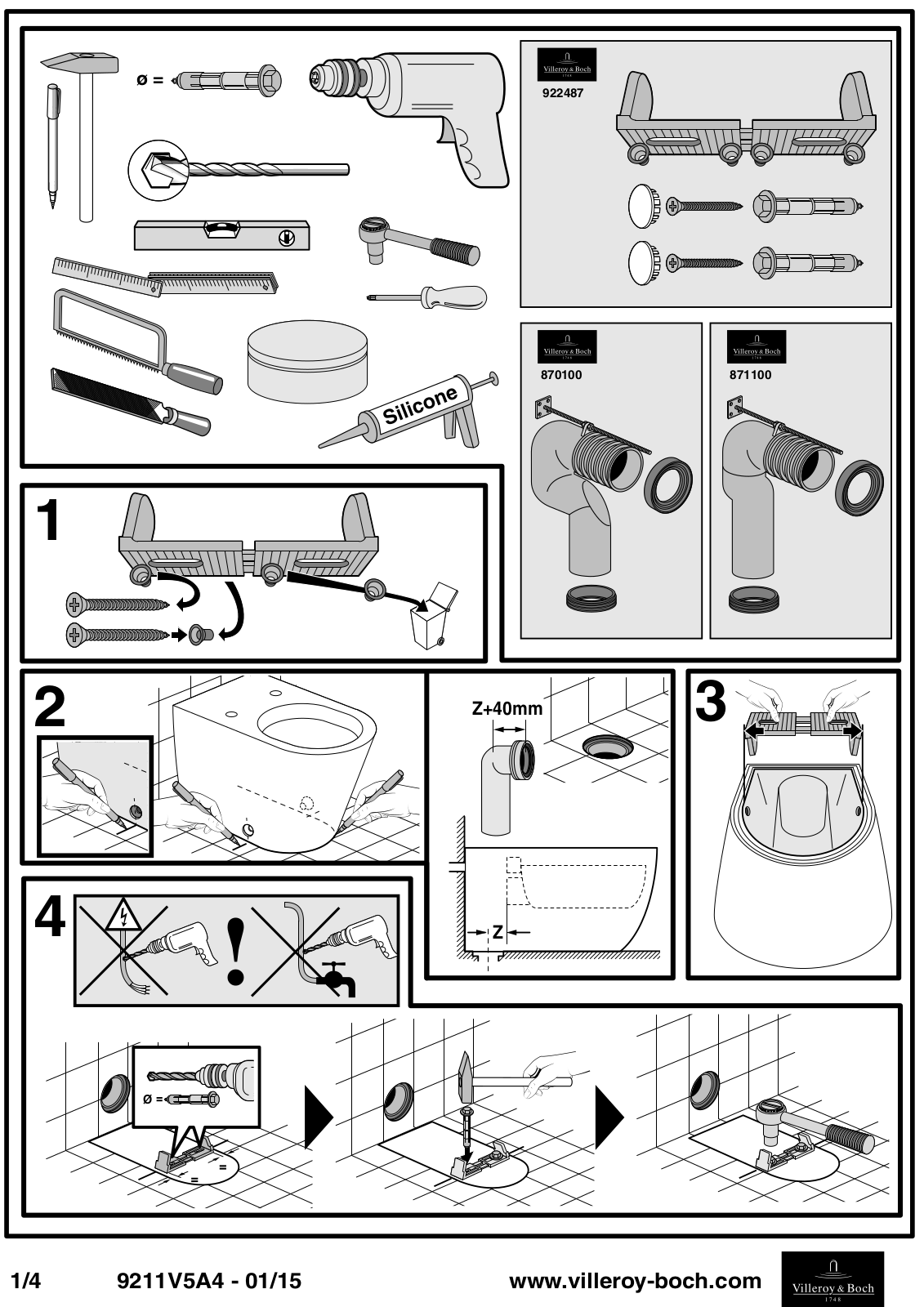 Villeroy and Boch 9211V5A4 User Manual