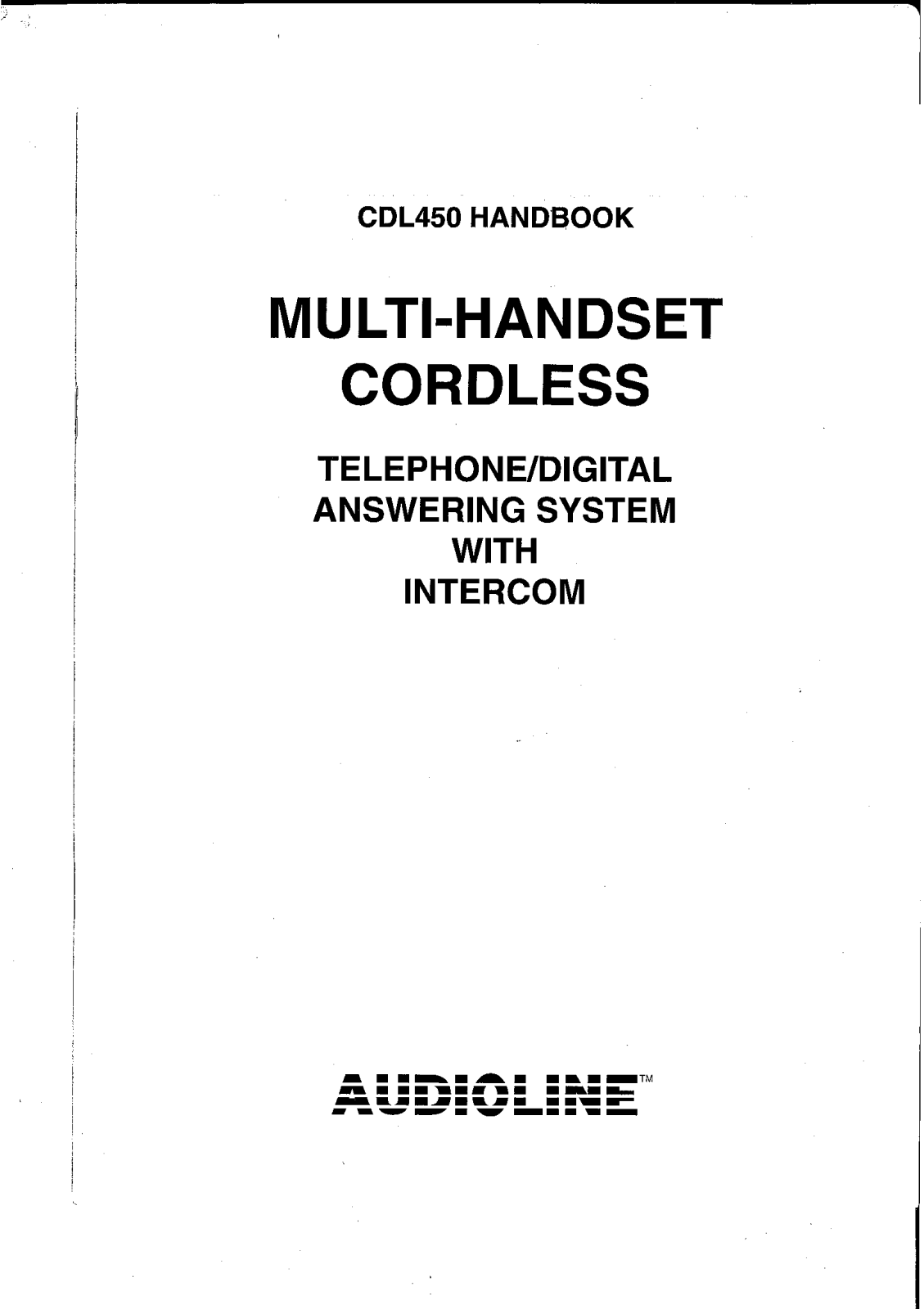 Audioline CDL450 User Manual