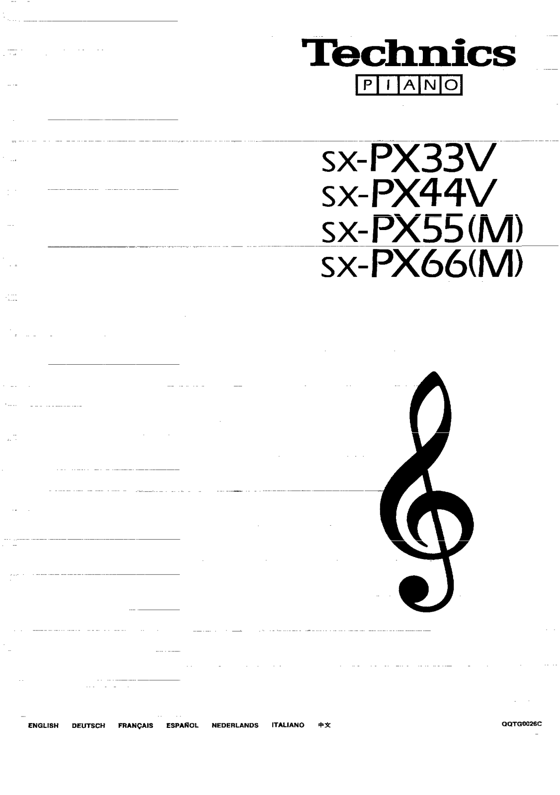 Panasonic SX-PX33V, SX-PX66, SX-PX44V User Manual