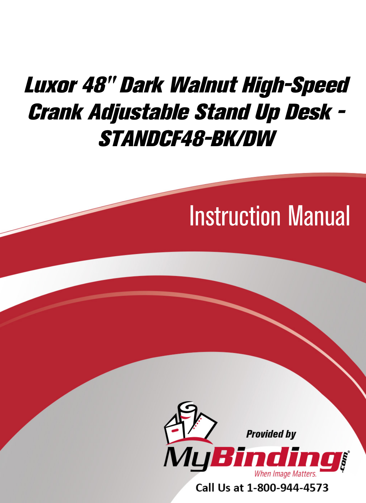 Luxor STANDCF48-BK, STANDCF48-DW Instruction Manual