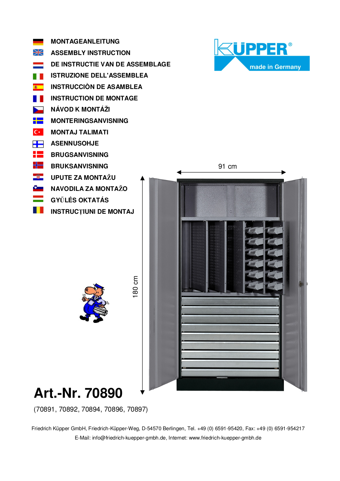 Küpper 70894, 70890, 70892, 70891, 70896 User guide