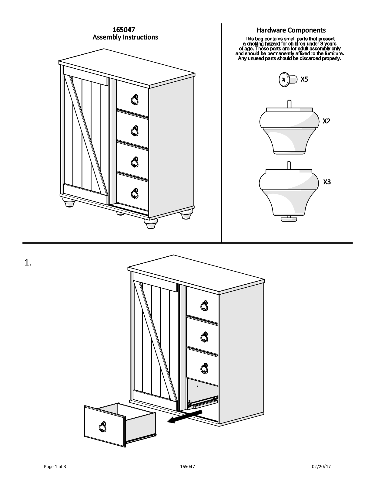 Ashley B26748 Assembly Guide