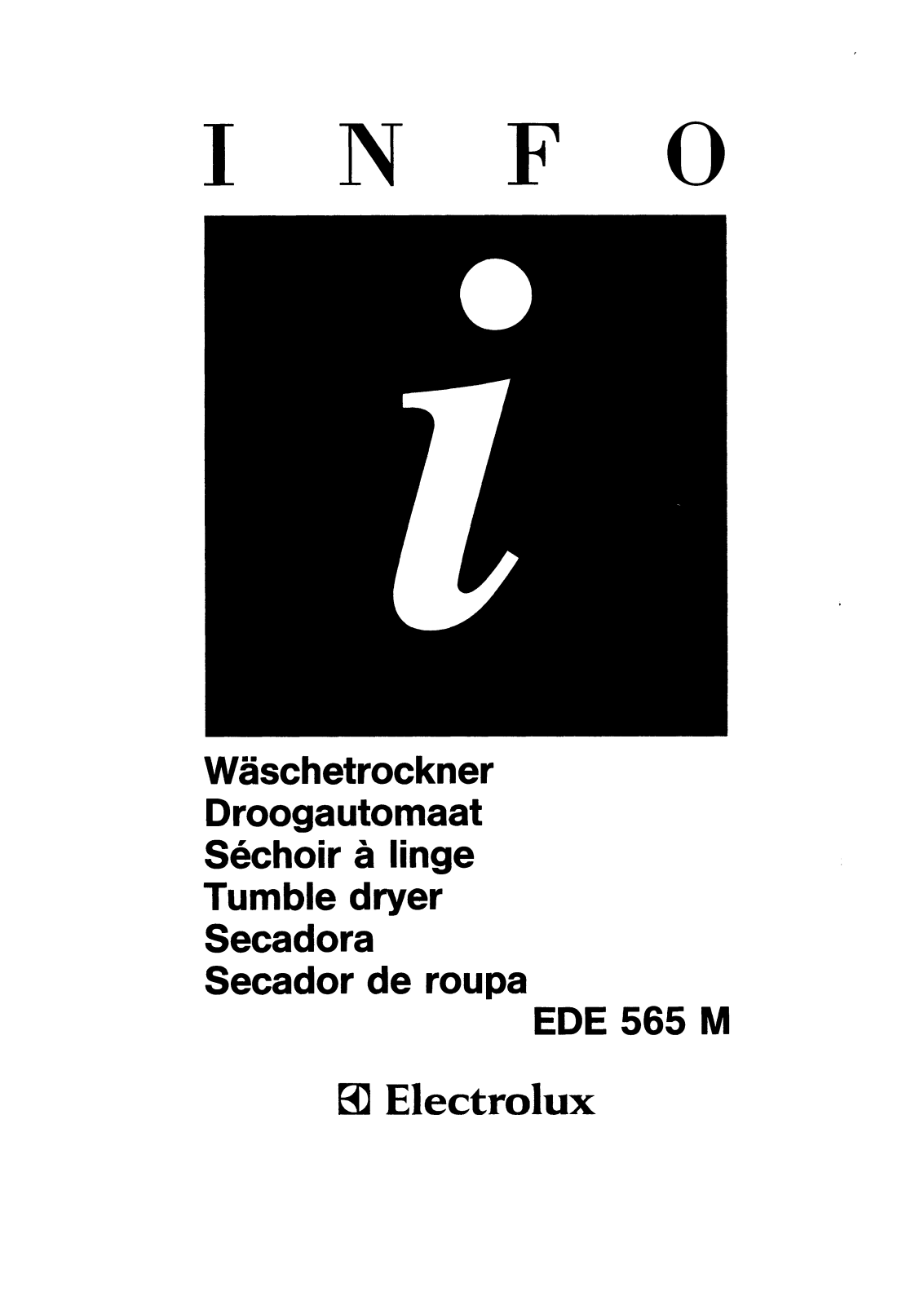 electrolux EDE565M User Manual