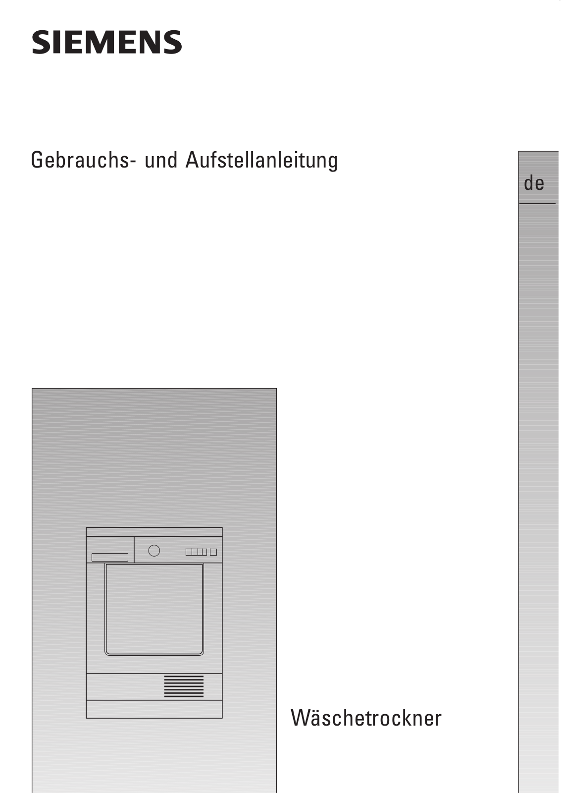 Siemens WTXL752K User Manual