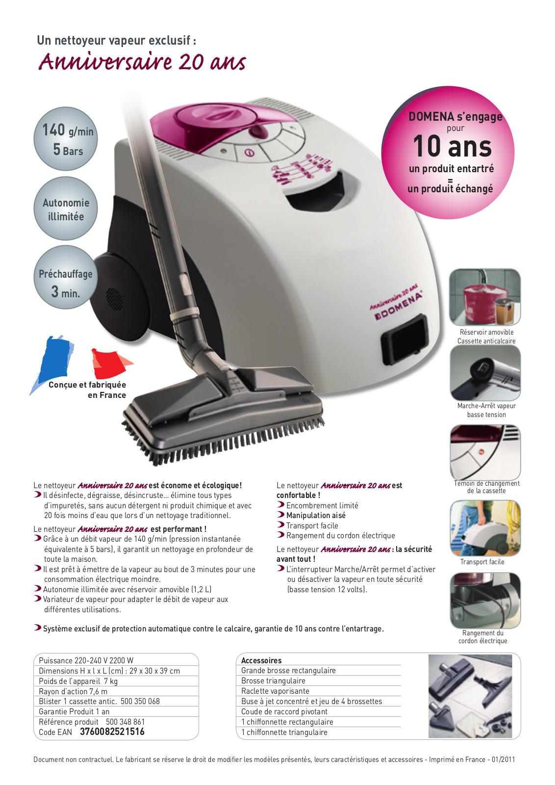 Domena ANNIVERSAIRE 20 ANS Technical Description