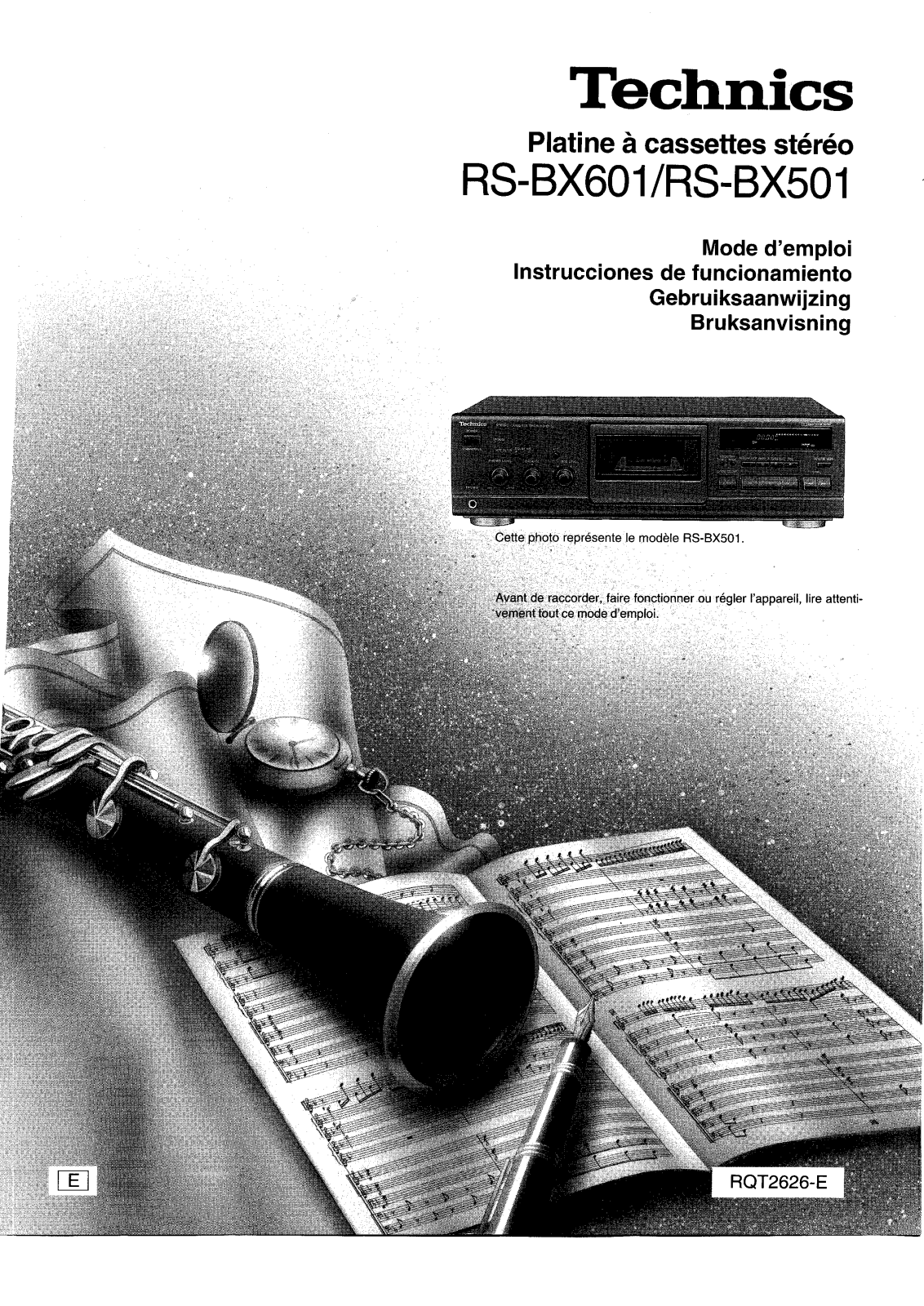 Panasonic RSBX501, RS-BX601 Manual