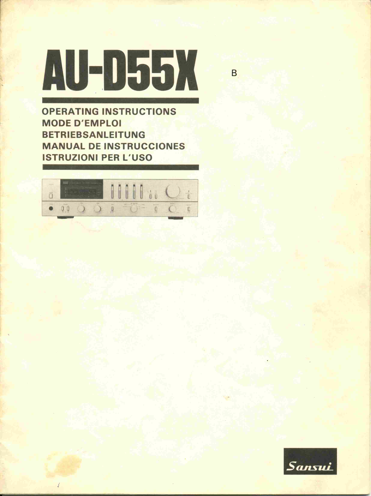 Sansui AU-D55-X Owners Manual