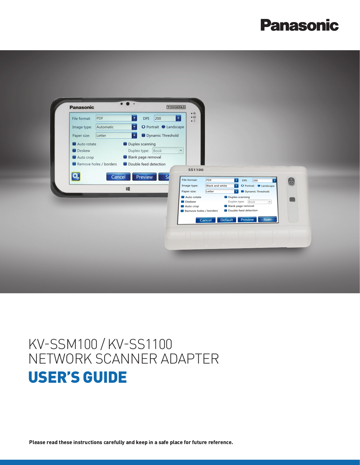 Panasonic KV M100, KV 100 User Guide