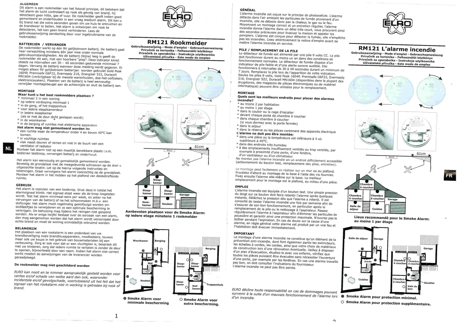 Elro RM121 DATASHEET