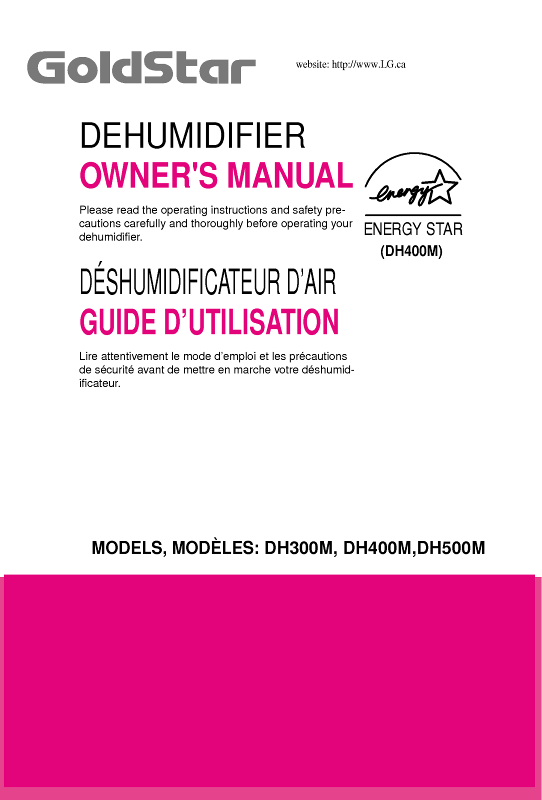 LG DH300M, DH500M User Manual