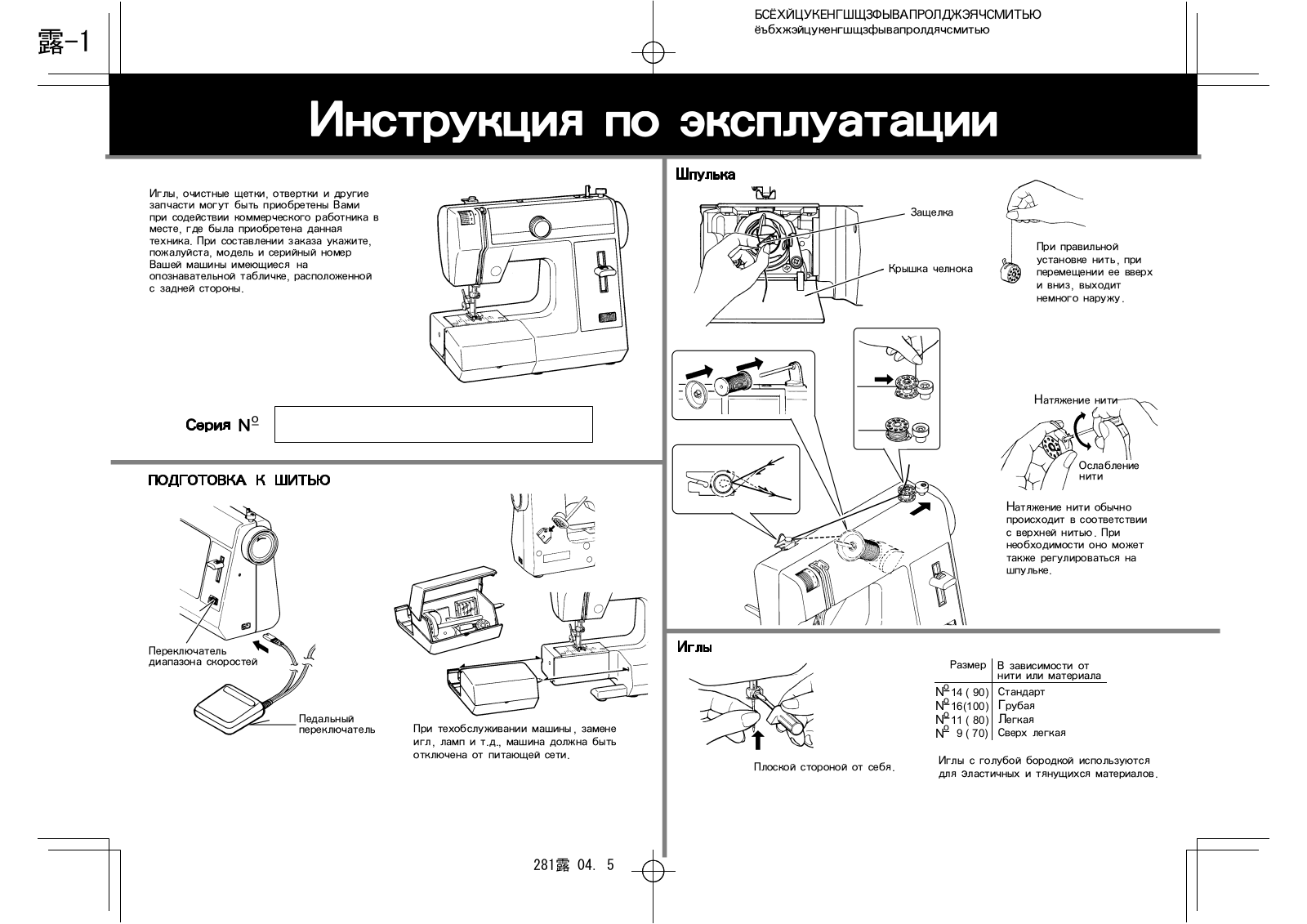 Jaguar 281 User manual