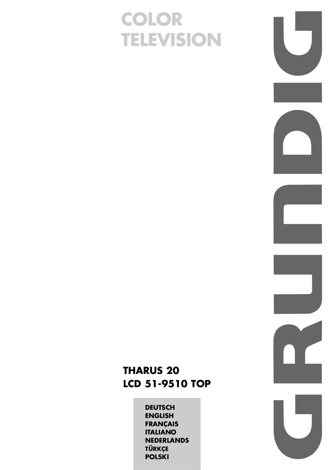 Grundig THARUS 20 LCD 51-9510 TOP Manual