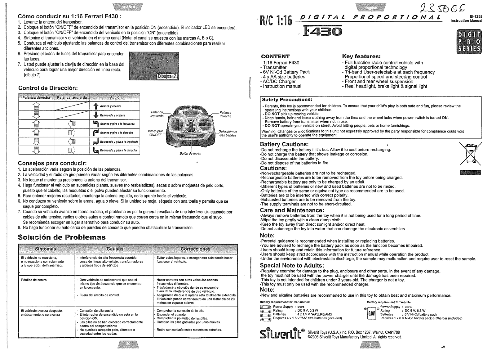 Silverlit Ferrari F430 User guide - ManualMachine.com