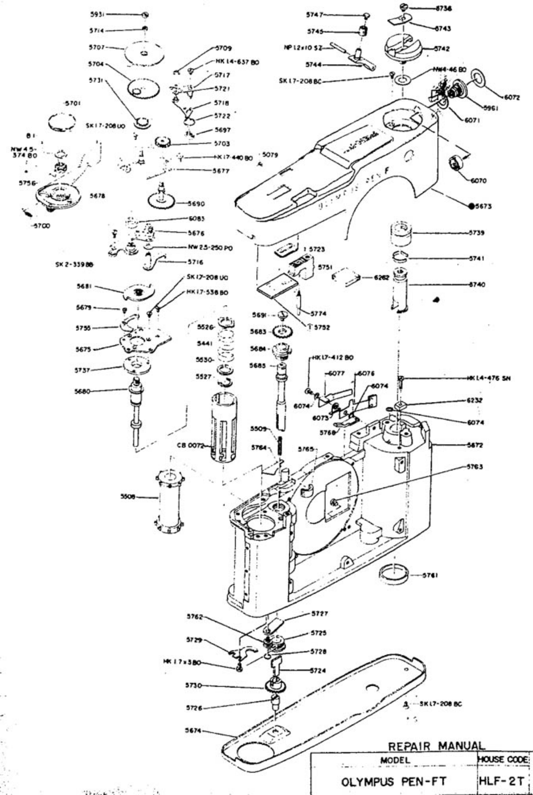 Olympus Pen FT Repair manual