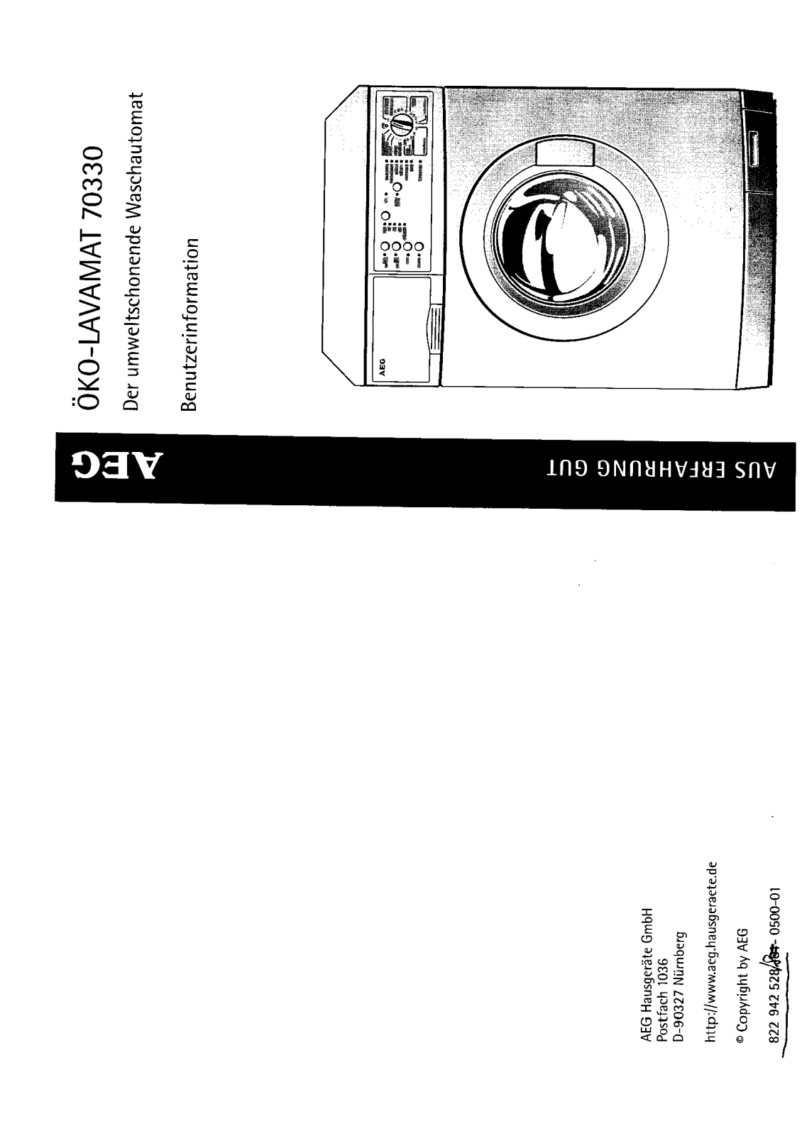 AEG LAVAMAT 70330 User Manual