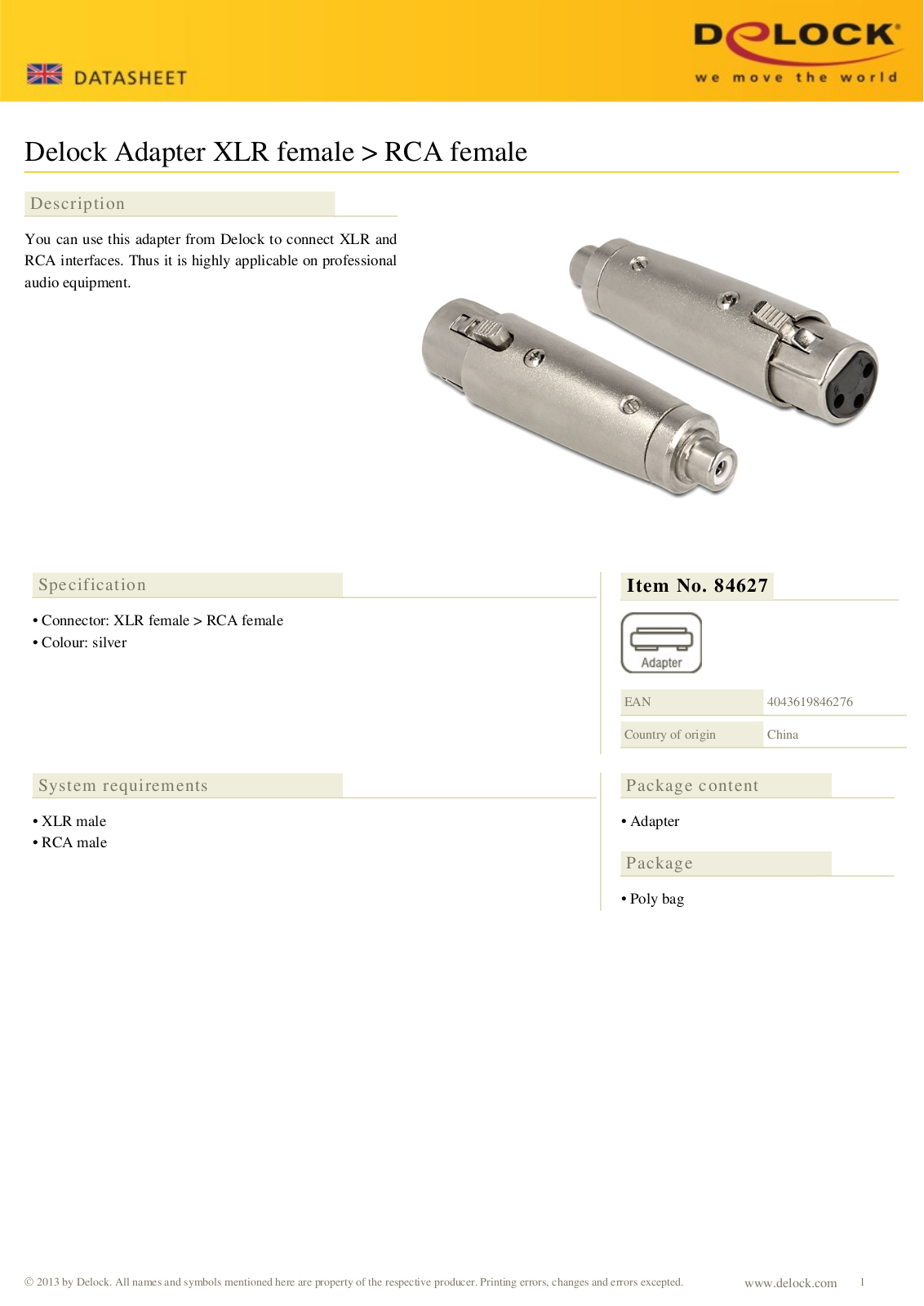 DeLOCK 84627 User Manual