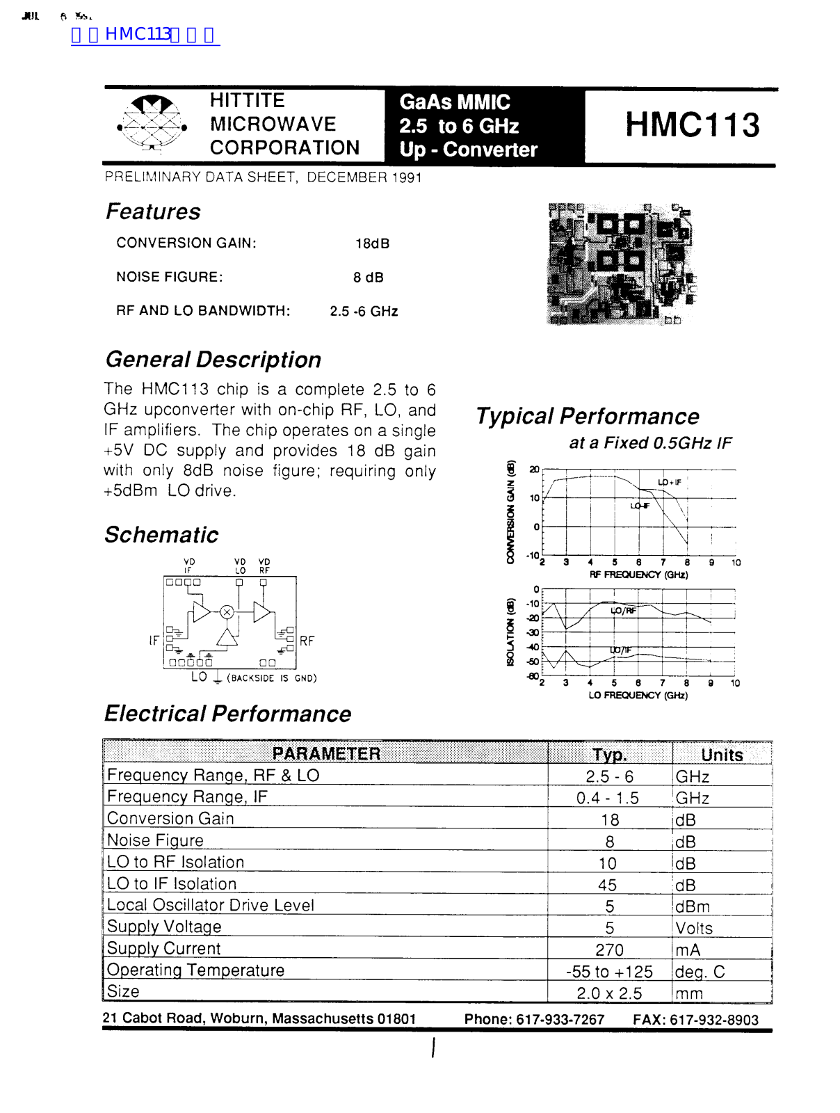 hittite HMC113 User Manual