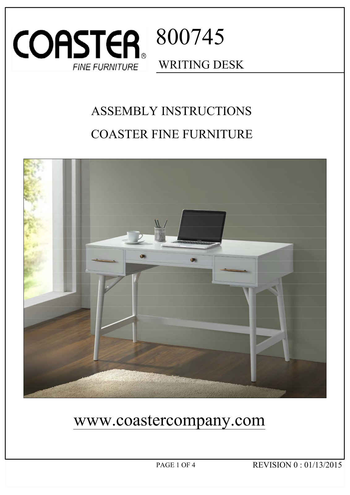 Coaster 800745 Assembly Guide