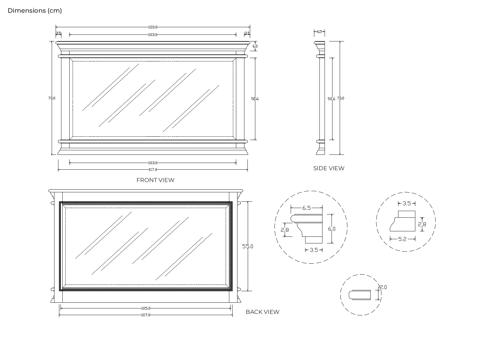 Sand & Stable BCMH1696 Dimensions - ManualMachine.com