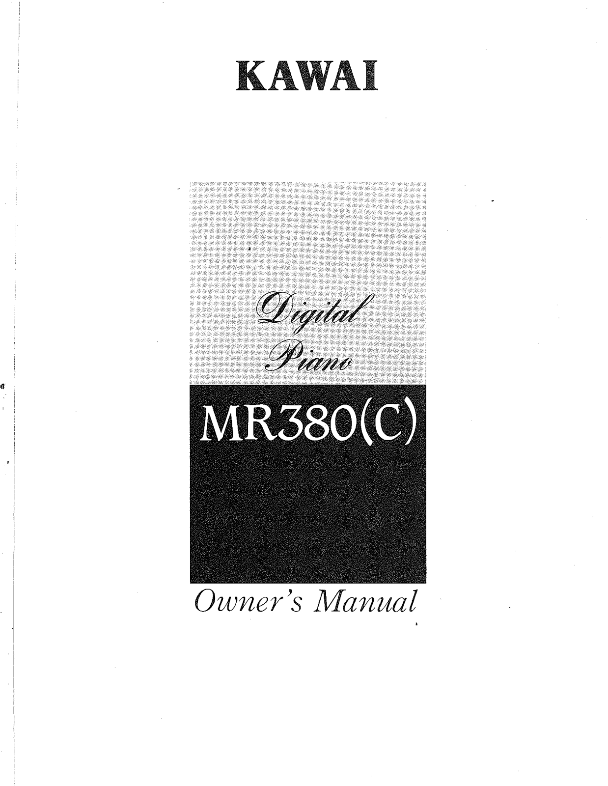 Kawai MR380 User Manual