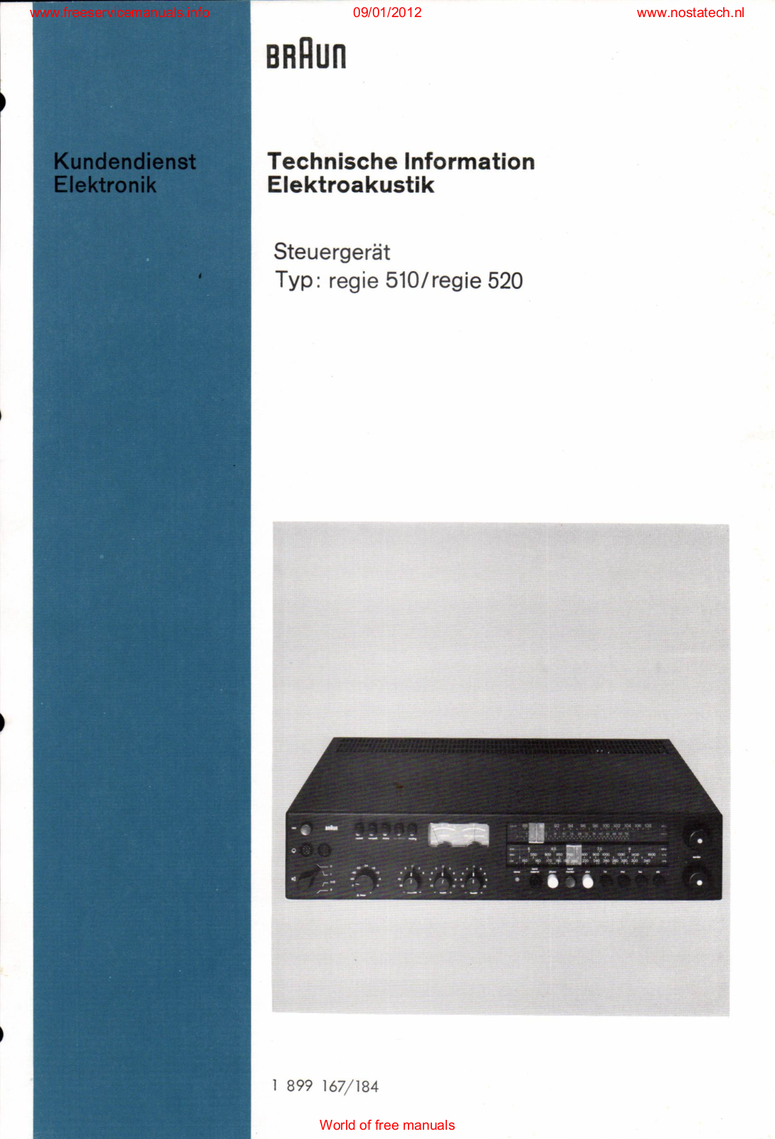 BRAUN REGIE 510, REGIE 520 SERVICE MANUAL