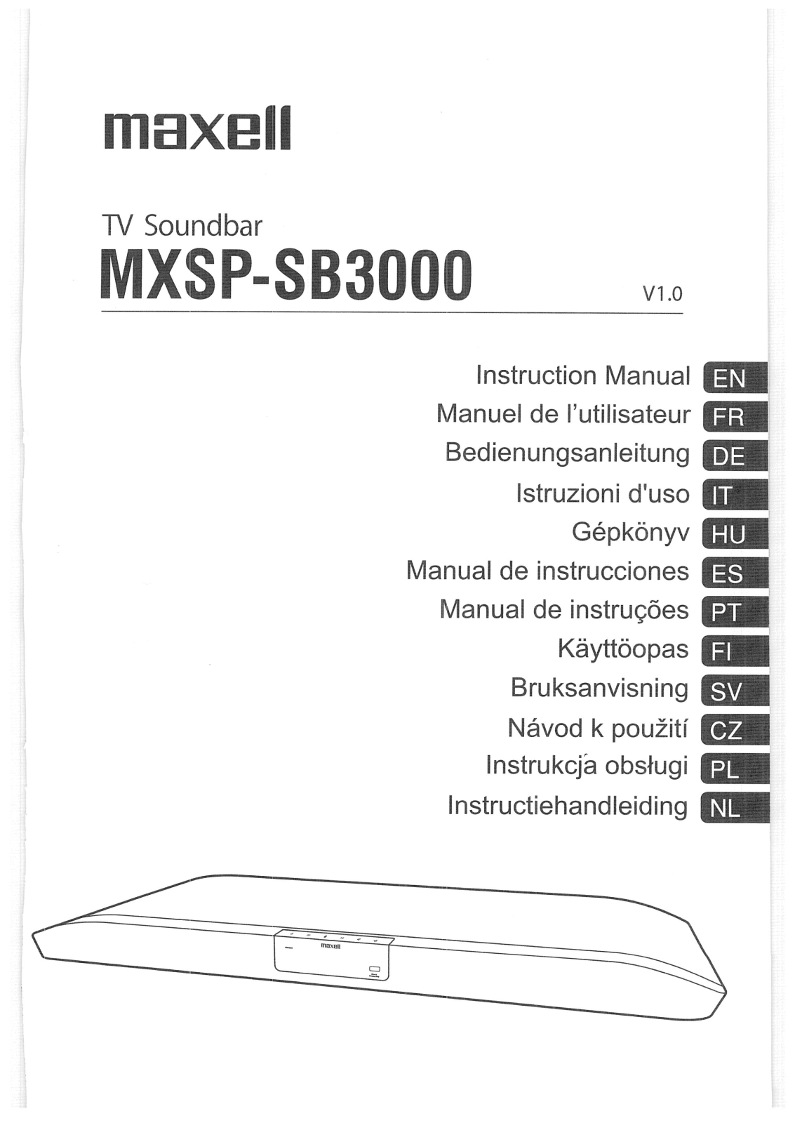 Maxell MXSP-SB3000 User guide