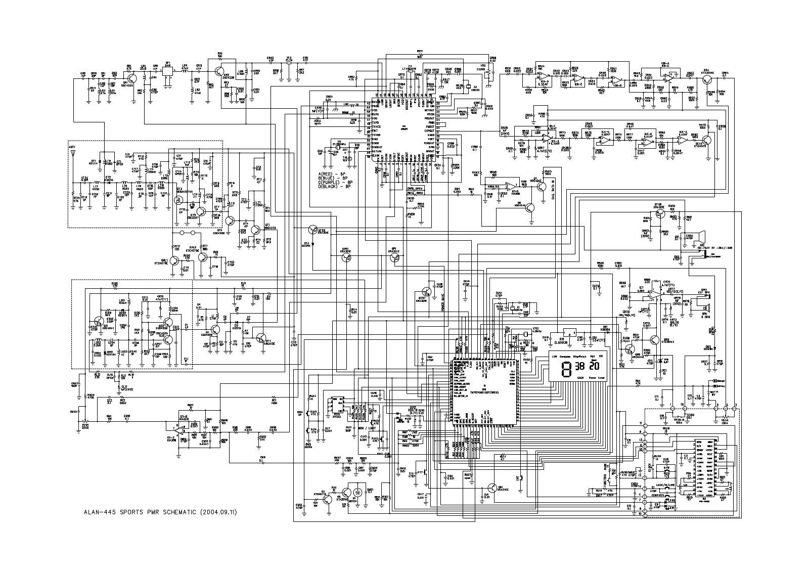 Midland Alan445 Sport PMR446 Diagram