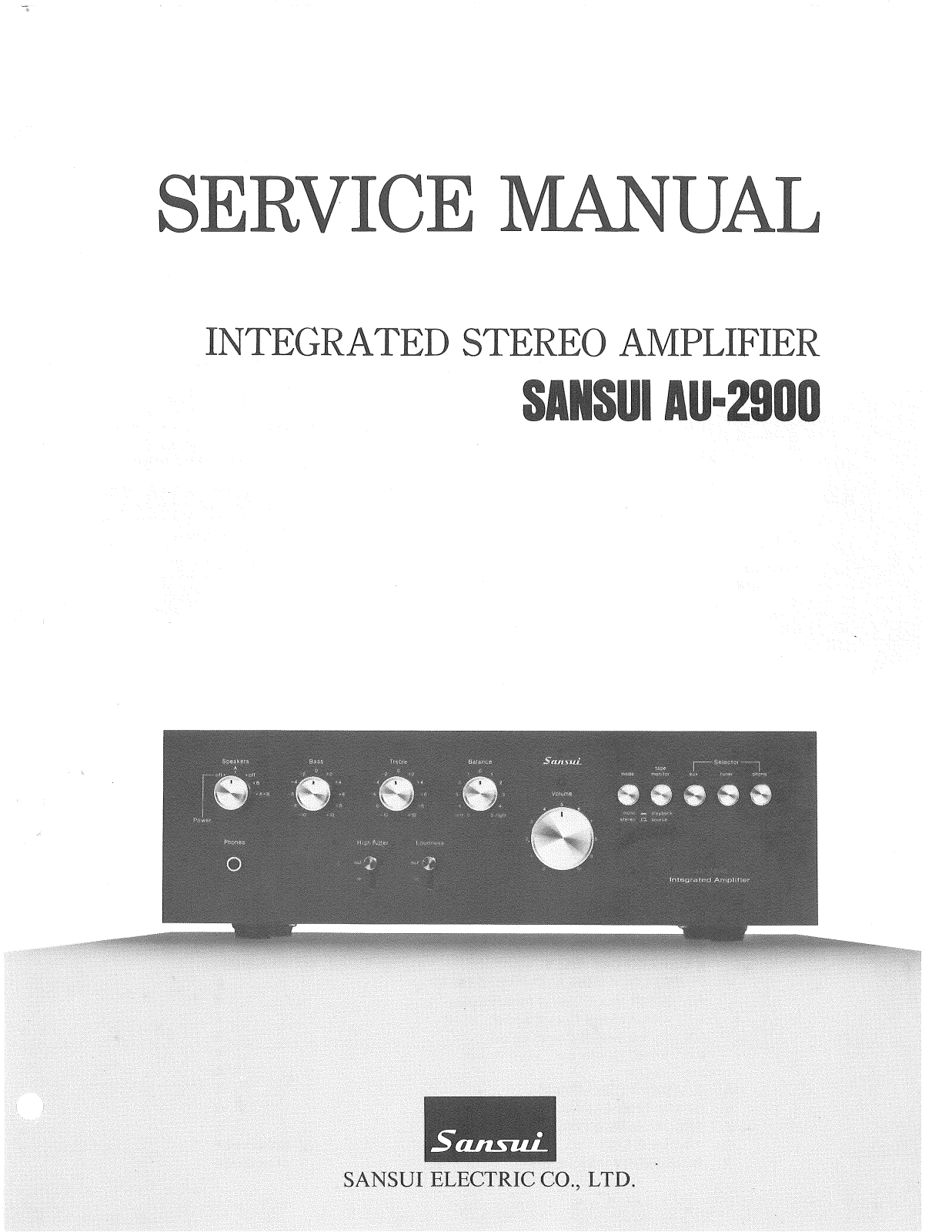 Sansui AU-2900 Service Manual
