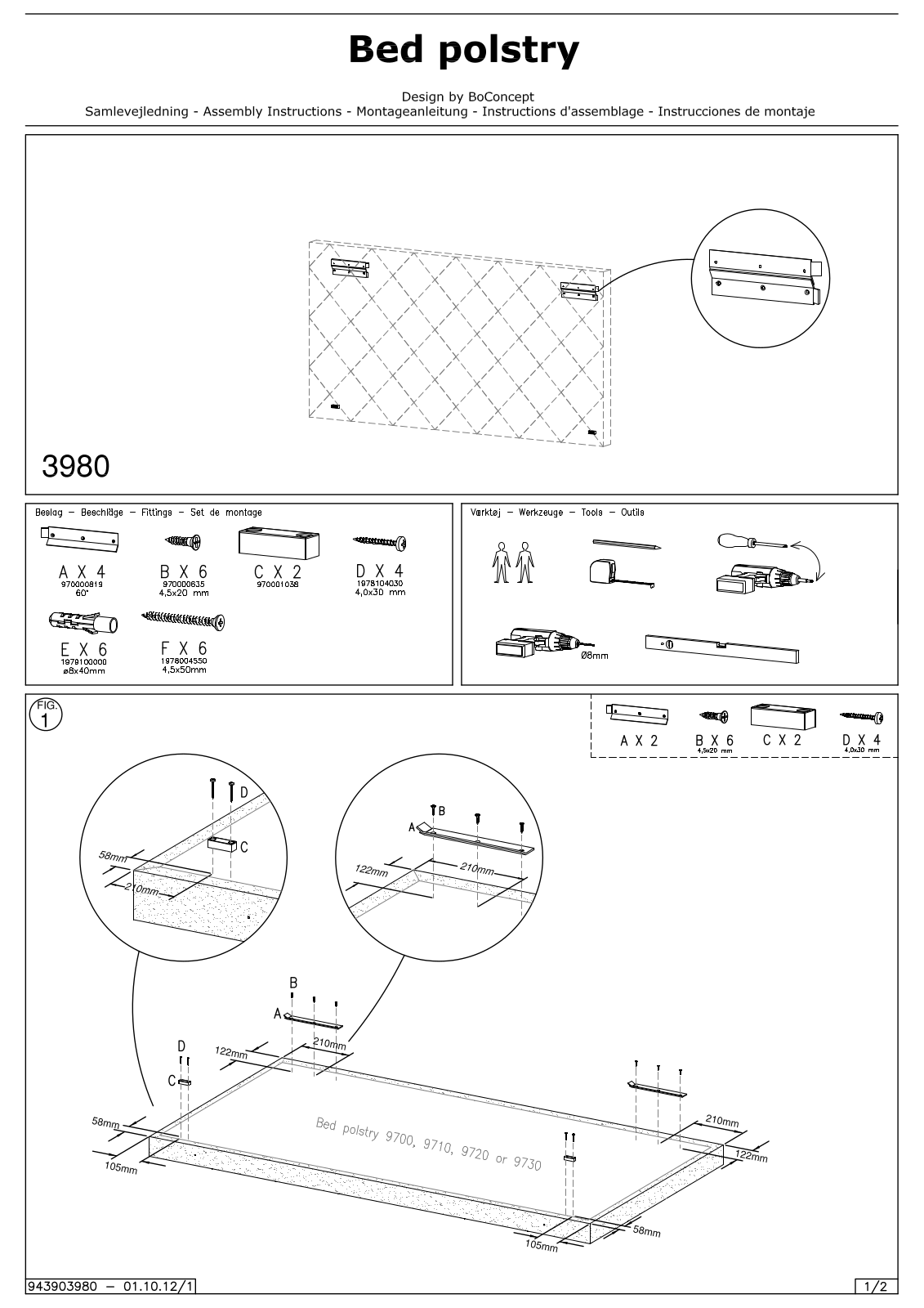 BoConcept 3980 Assembly Instruction