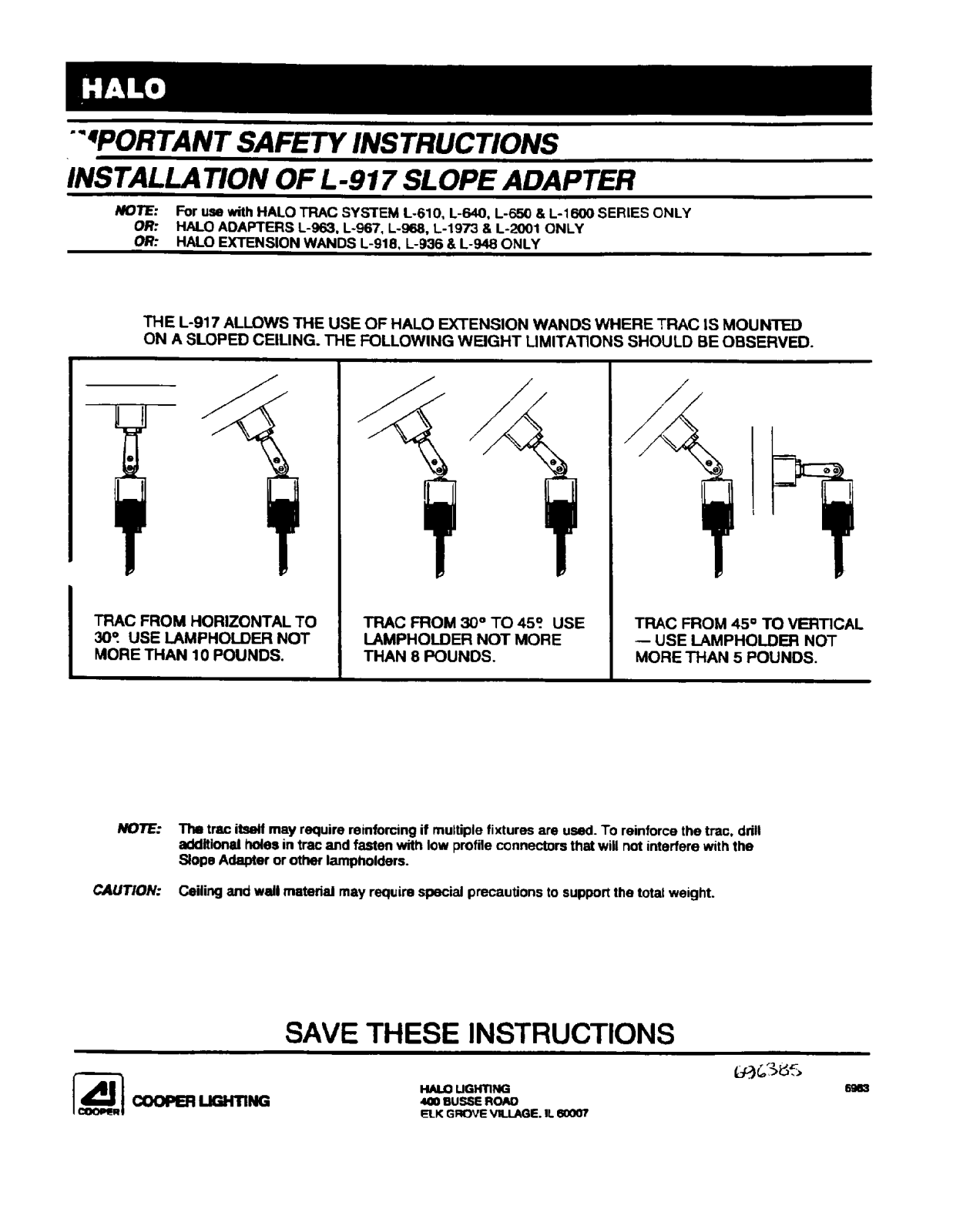 HALO L-917 Installation Manual