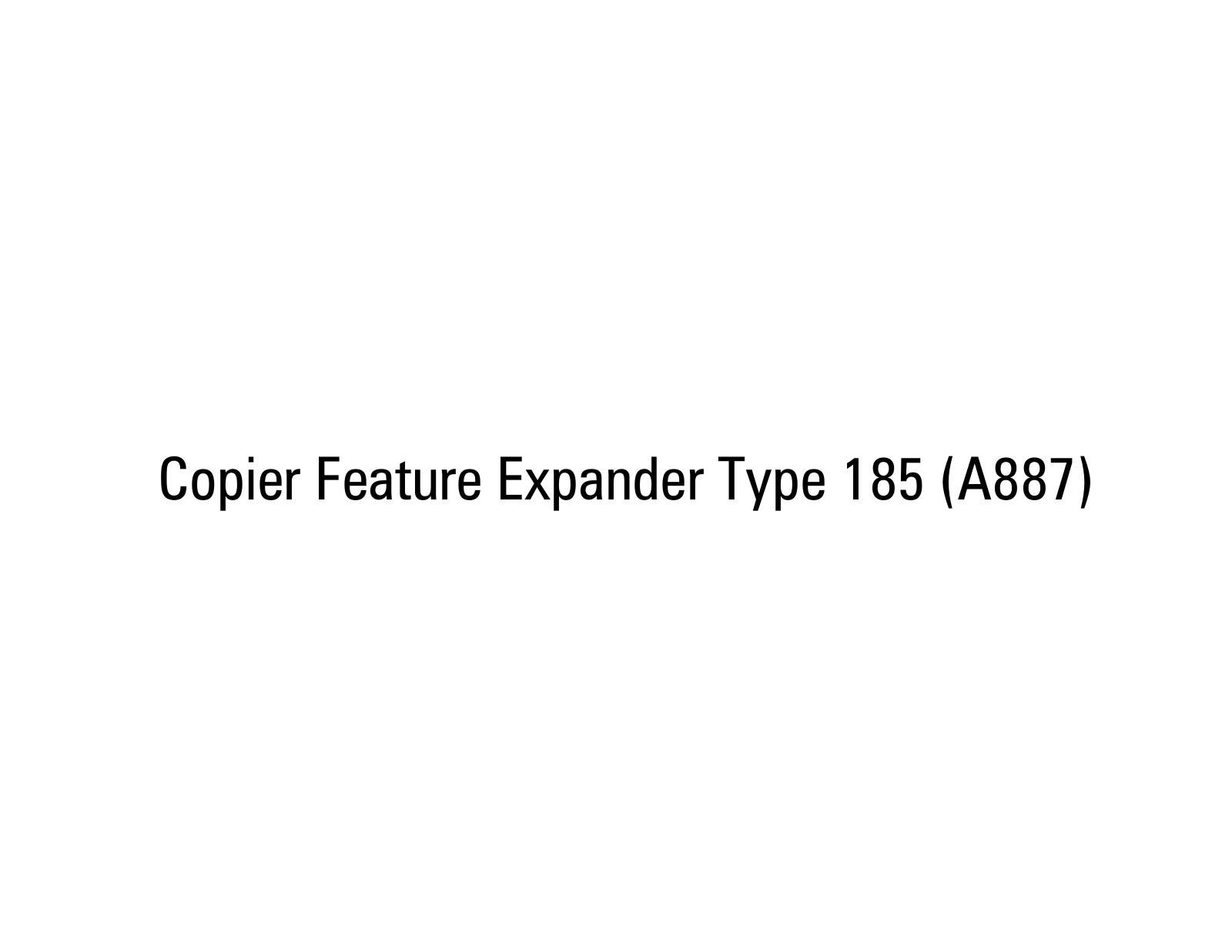 Ricoh cfx185 PARTS CATALOG