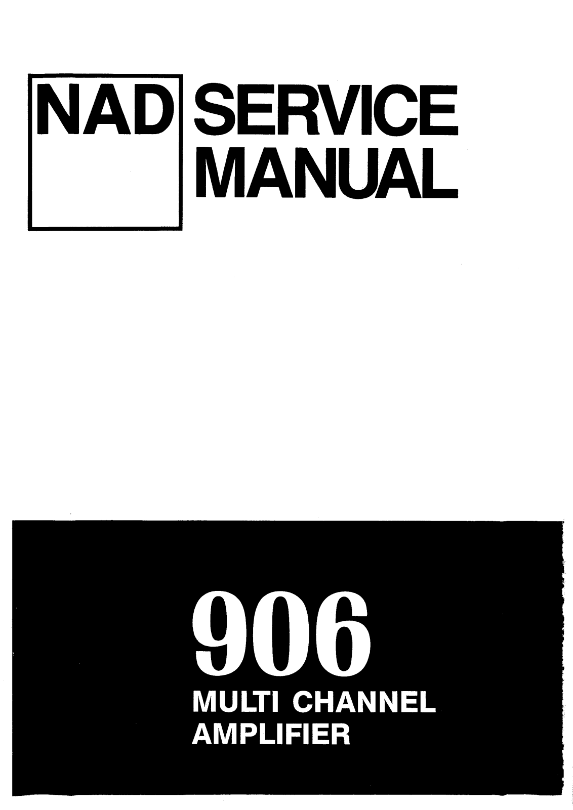 NAD 906 Service manual