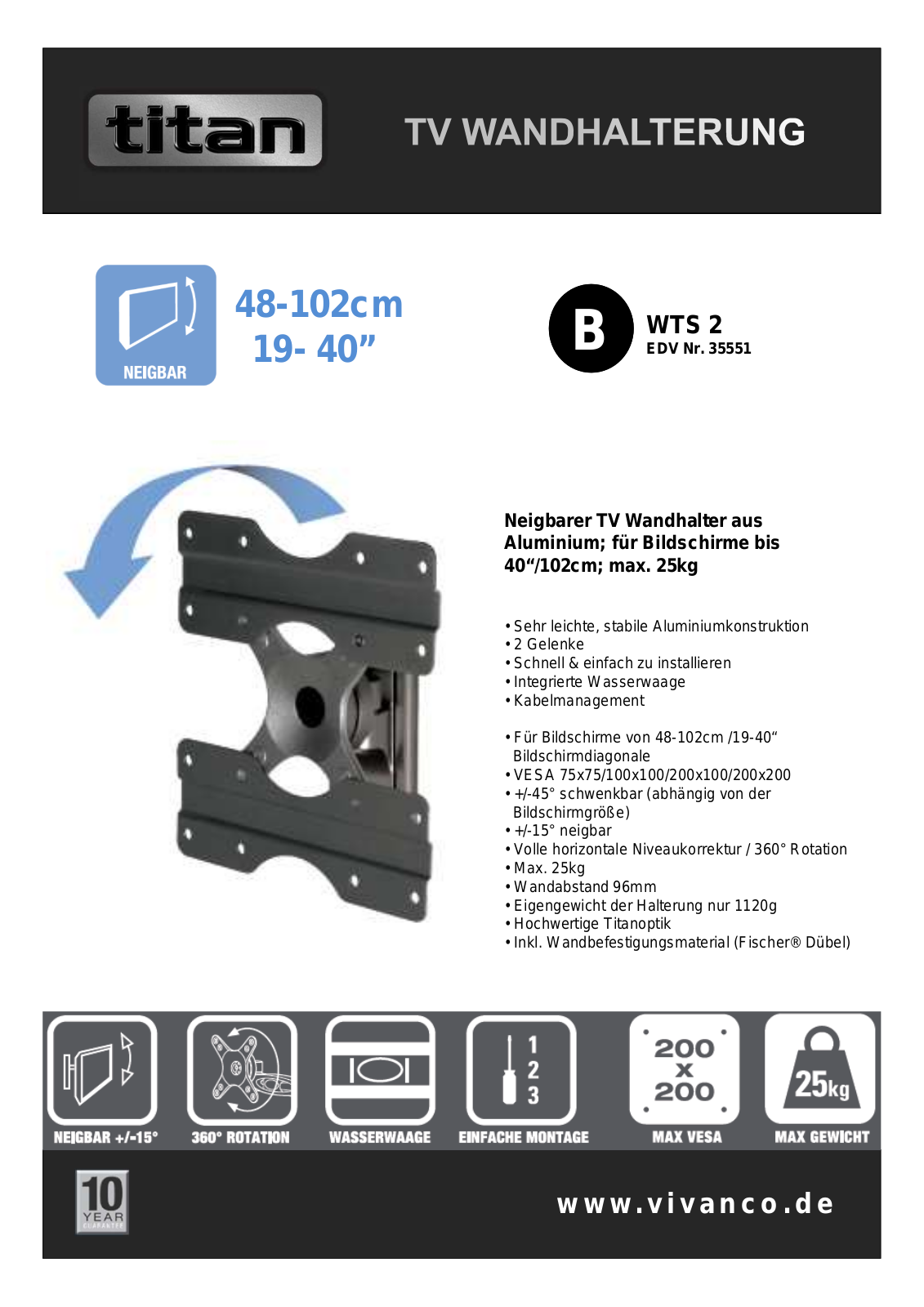 Vivanco WTS 2 User Manual