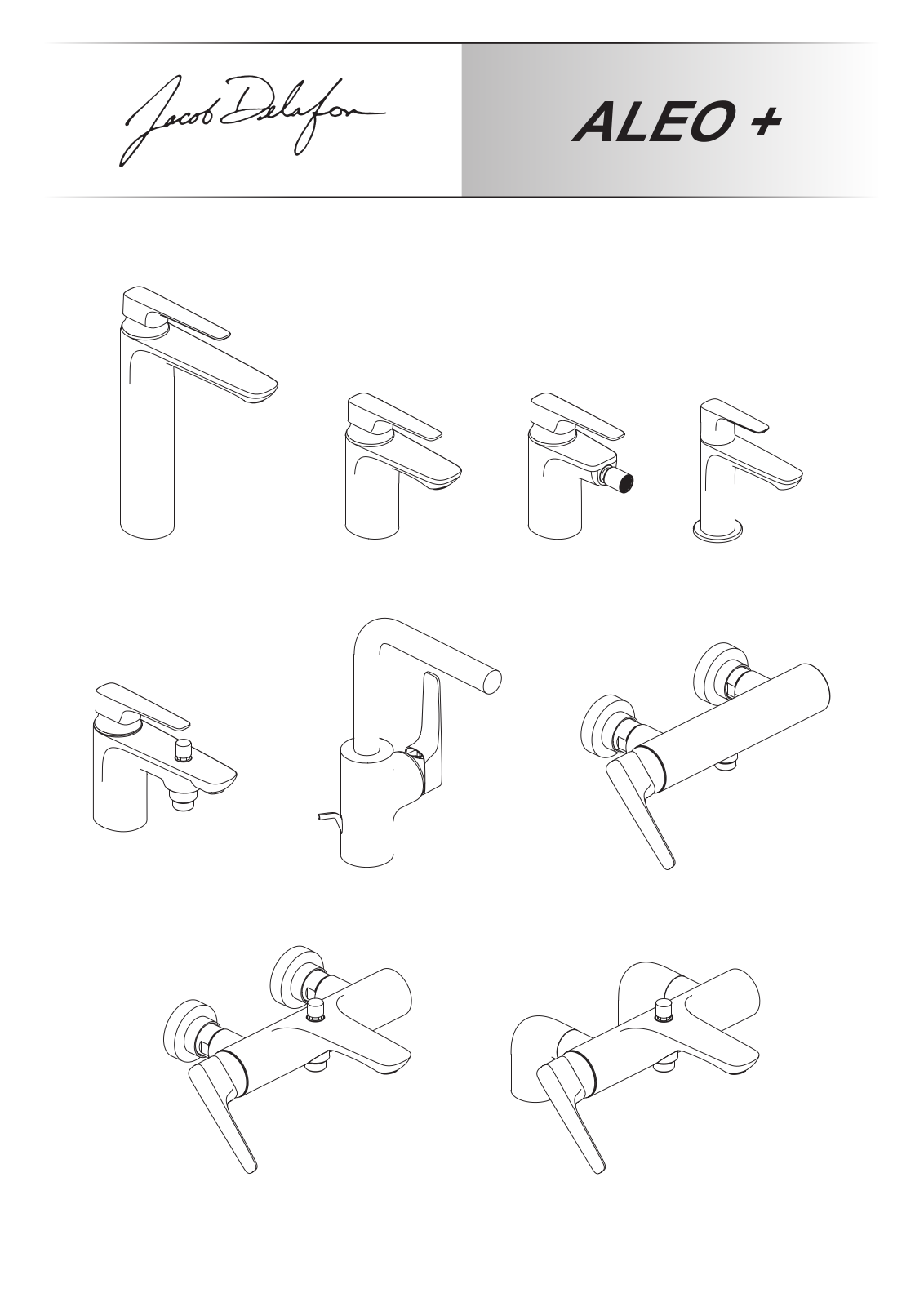 Jacob Delafon ALEO+ E72320-CP, ALEO+ E72318-CP, ALEO+ E72321-CP, ALEO+ E72316-CP, ALEO+ E72317-CP Assembly guide