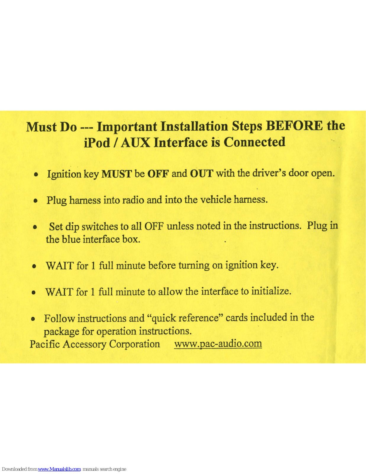 PAC uPAC-HY2 Instructions Manual - ManualMachine.com
