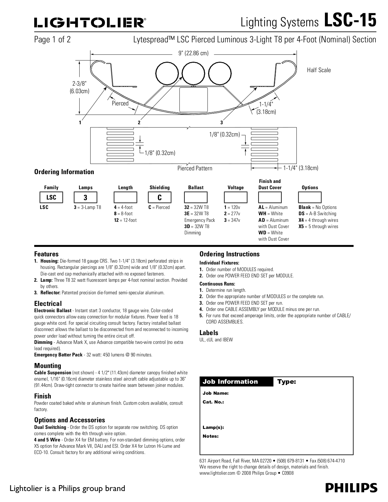 Lightolier LSC-15 User Manual